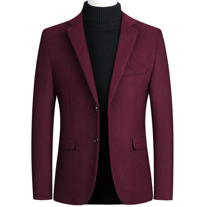 Men's elegant wool blazer in classic fit with fine texture Lisslune