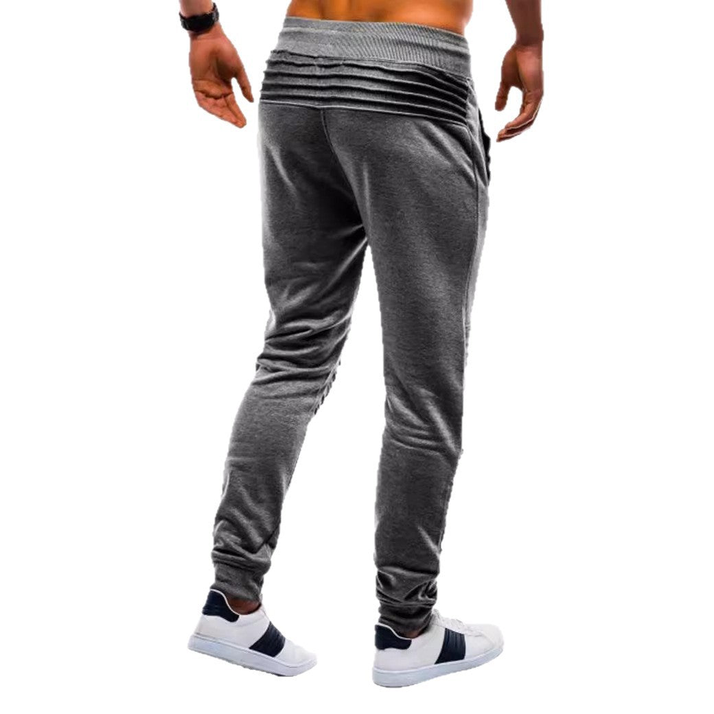 Men's joggers with fashionable ribbed design and elastic waistband Lisslune