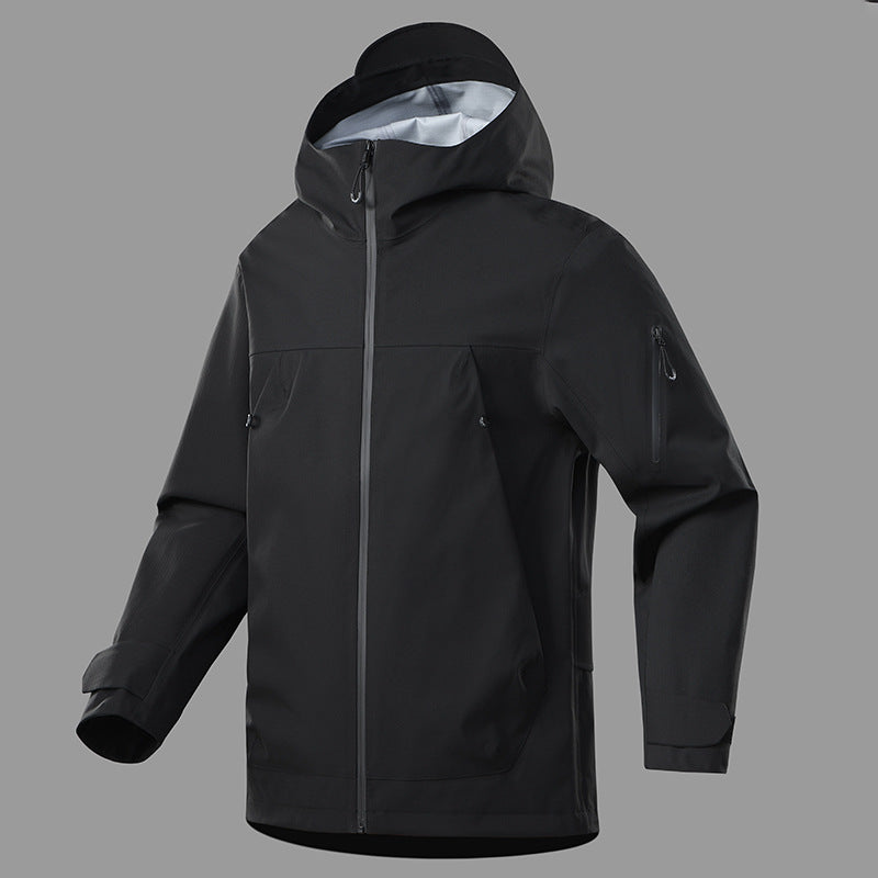 Men's Technical All-Weather Jacket with Adjustable Hood System Lisslune