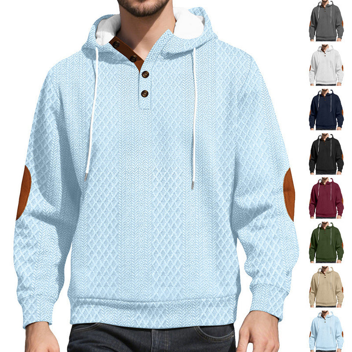 Men's casual hoodie with innovative knit structure and fashionable accents Lisslune