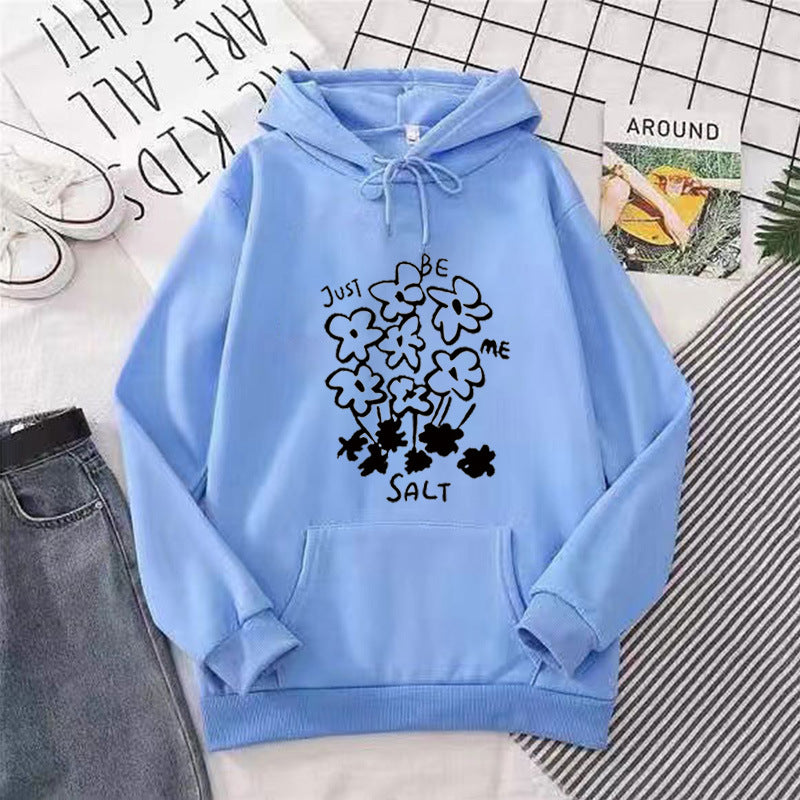 Women's hoodie with artistic floral motif Lisslune
