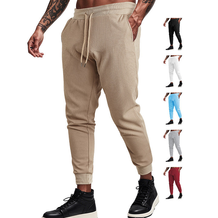 Men's Sporty Waffle Structure Jogging Pants Lisslune