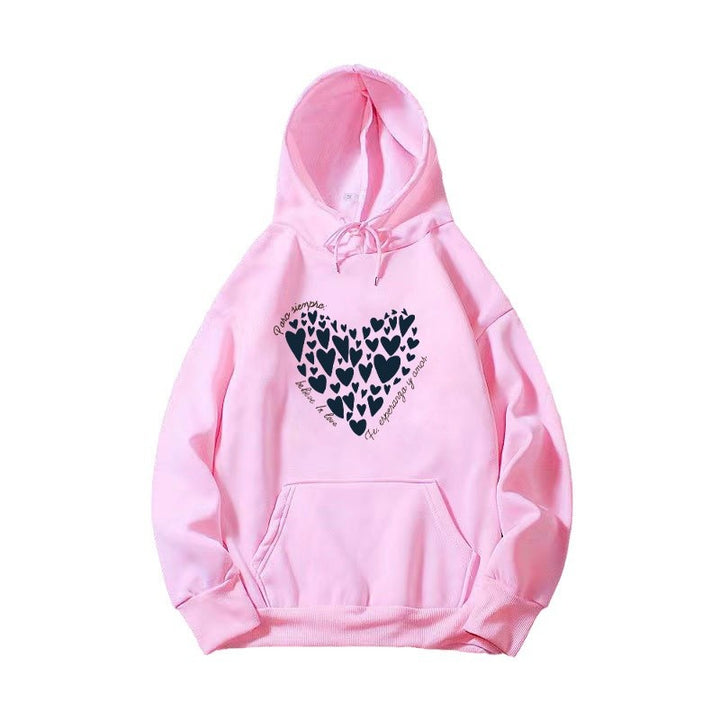 Women's hoodie with creative heart design Lisslune