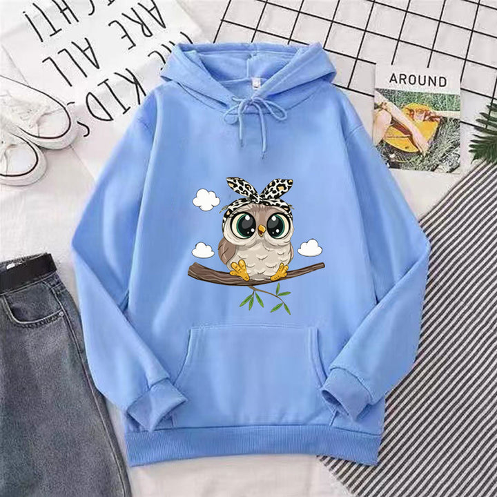 Women's hoodie with charming owl motif Lisslune