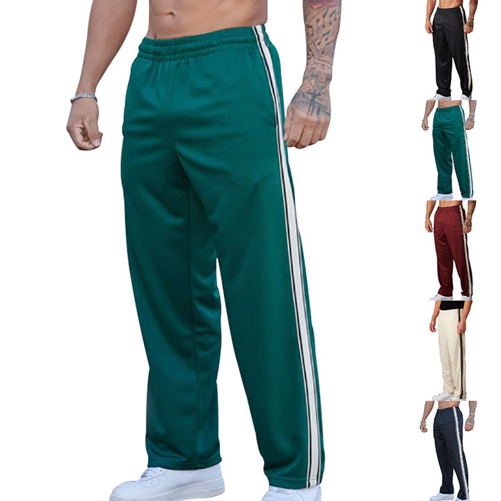 Men's sporty training pants with side contrast elements Lisslune