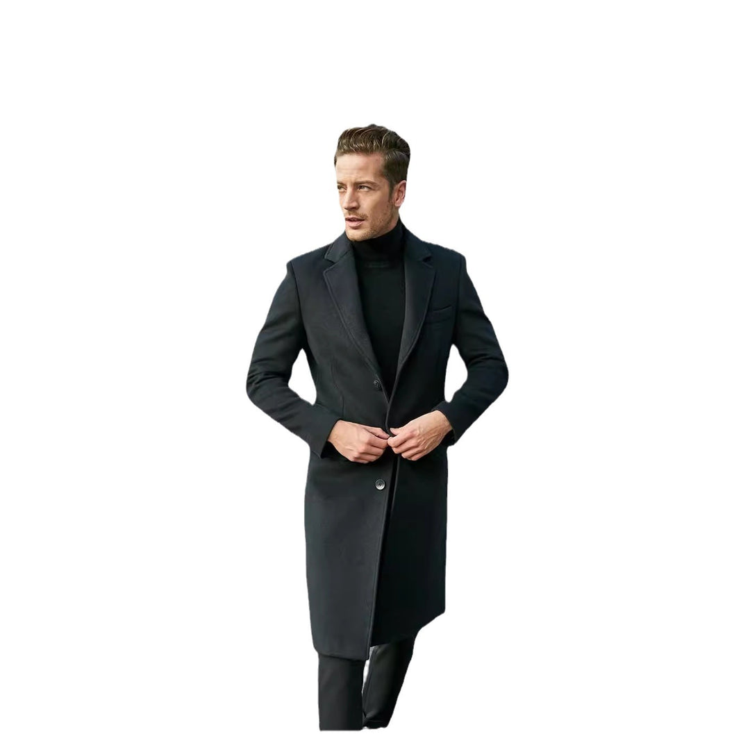 Men's elegant long Wool Blend Coat Lisslune