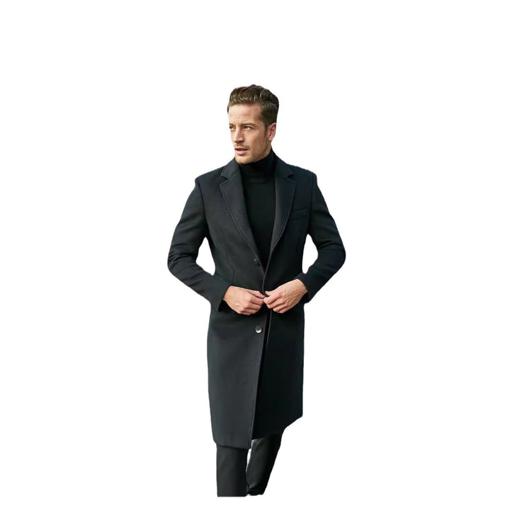 Men's elegant long Wool Blend Coat Lisslune