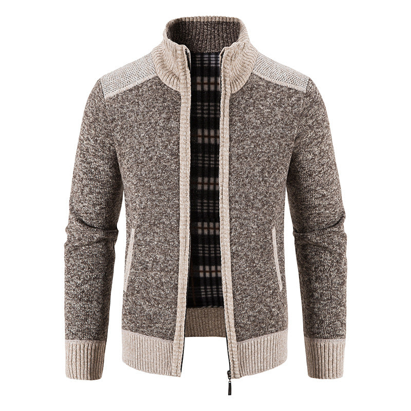 Men's cardigan with modern zipper Lisslune