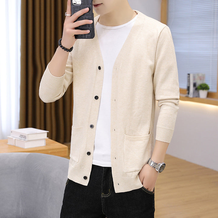 Men's elegant lightweight knitted cardigan with pockets Lisslune