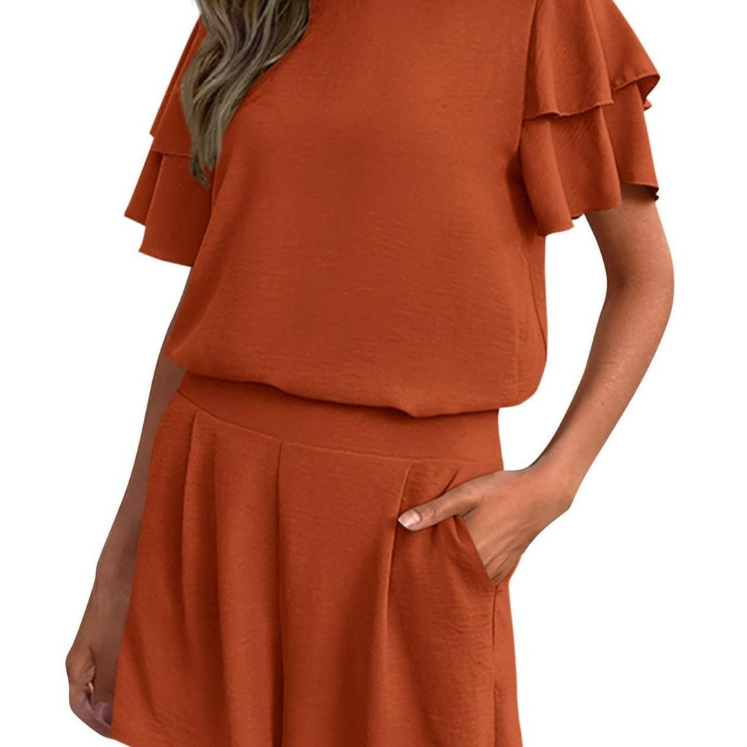 Women's Playful Jumpsuit with Ruffle Details and Side Pockets Lisslune