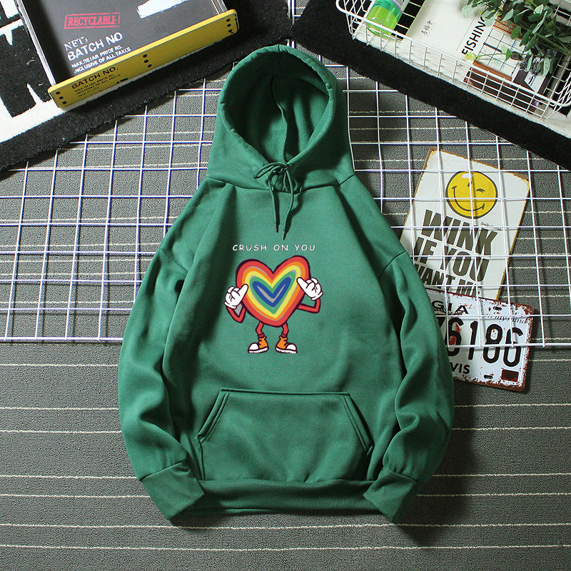 Women's hoodie with colorful heart design Lisslune