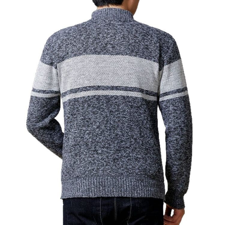 Men's cardigan with modern zipper and textured design Lisslune