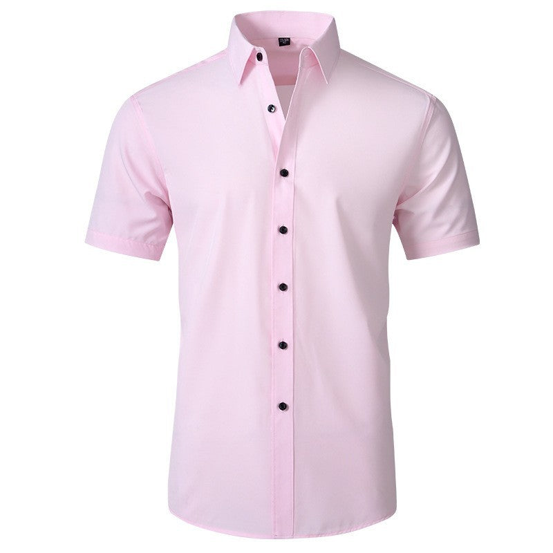 Men's short-sleeve shirt with modern button details and high-quality cotton Lisslune