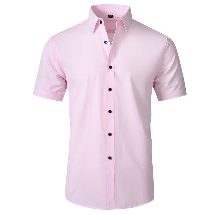 Men's short-sleeve shirt with modern button details and high-quality cotton Lisslune