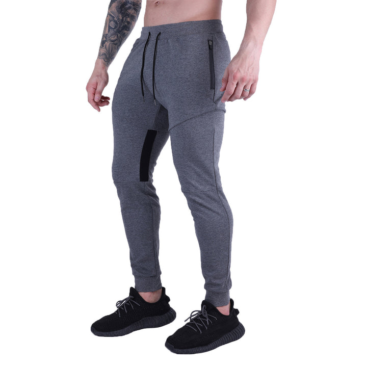 Men's fitness jogging pants with side zipper pockets and elastic waistband Lisslune
