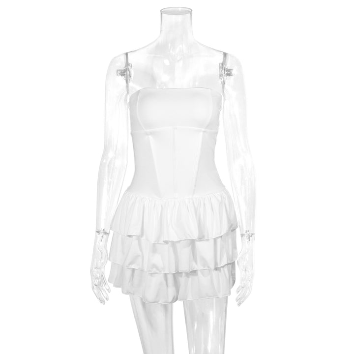 Damen figurbetontes Rüschensommerkleid Lisslune