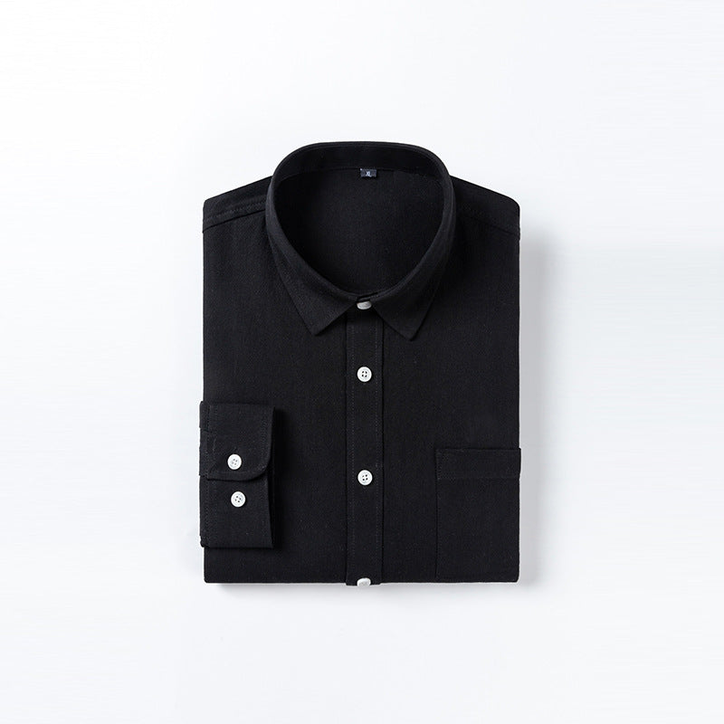 Men's casual long sleeve shirt with fine texture Lisslune