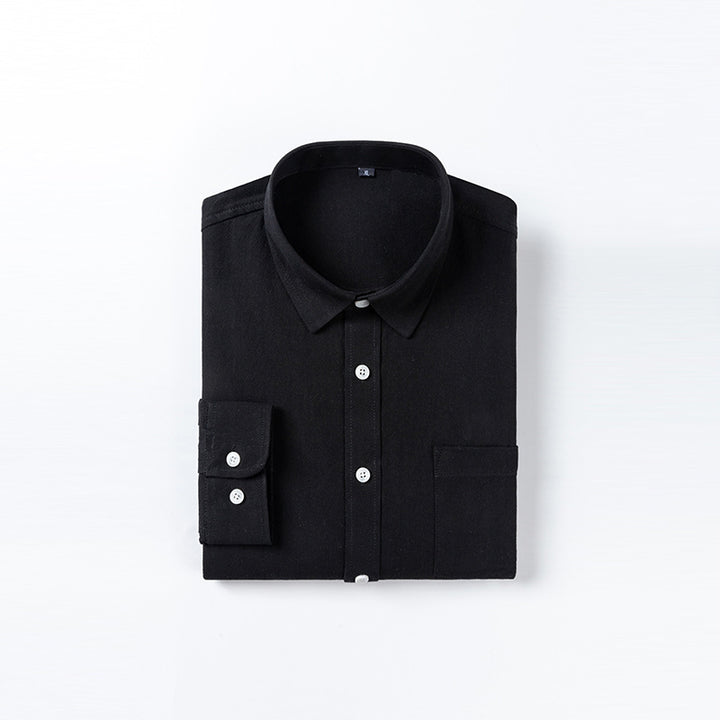 Men's casual long sleeve shirt with fine texture Lisslune
