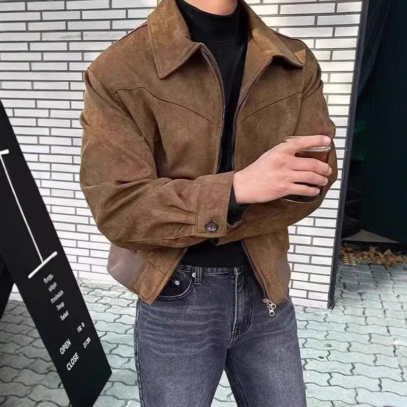 Men's casual overshirt jacket with sturdy zipper and practical pockets Lisslune
