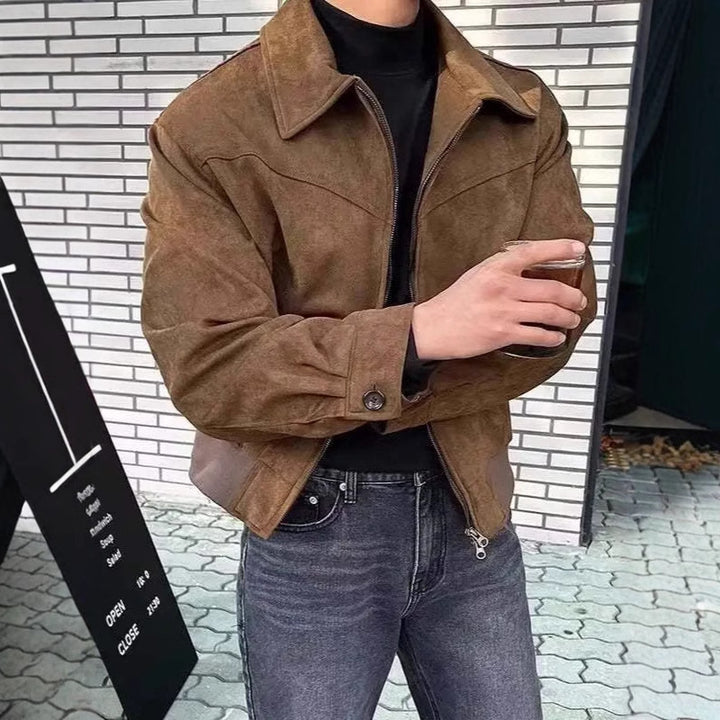 Men's casual overshirt jacket with sturdy zipper and practical pockets Lisslune