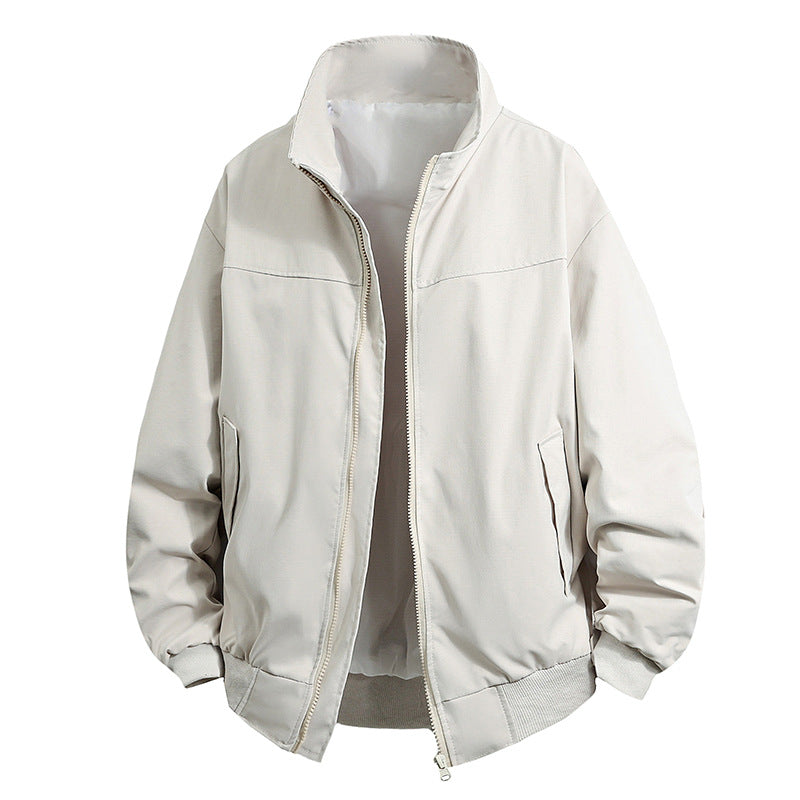 Men's transitional jacket with high collar and practical zip pockets Lisslune