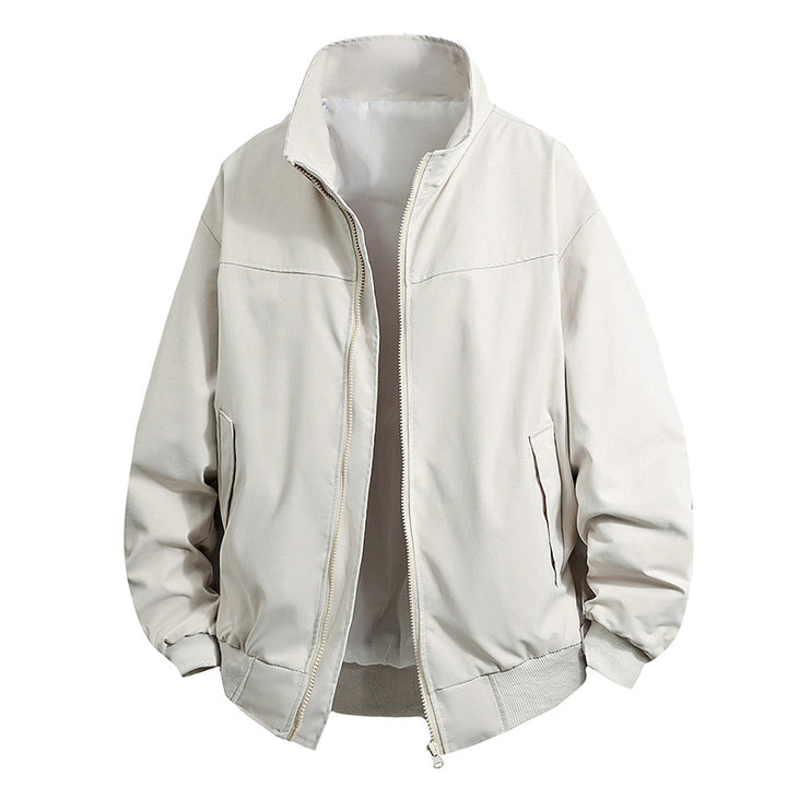 Men's transitional jacket with high collar and practical zip pockets Lisslune
