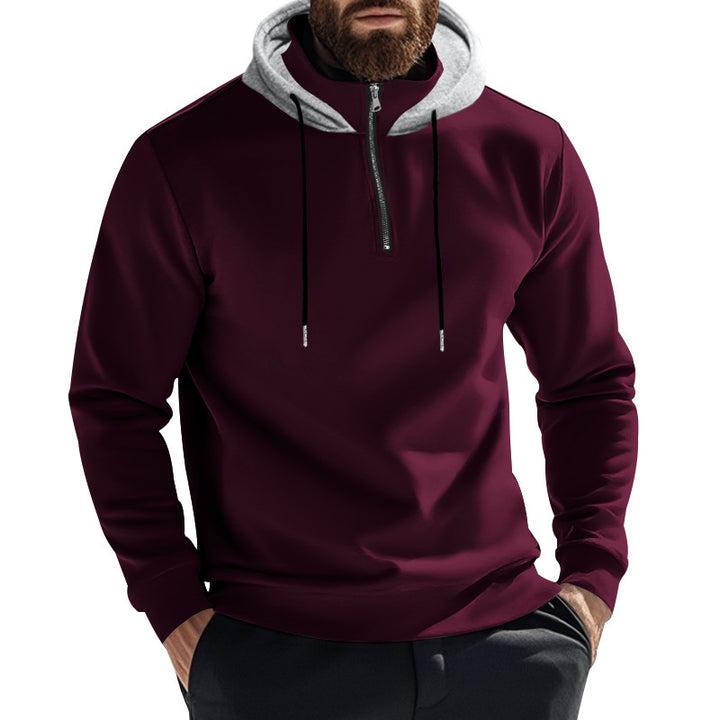 Men's sporty hoodie with half-zip and breathable material Lisslune