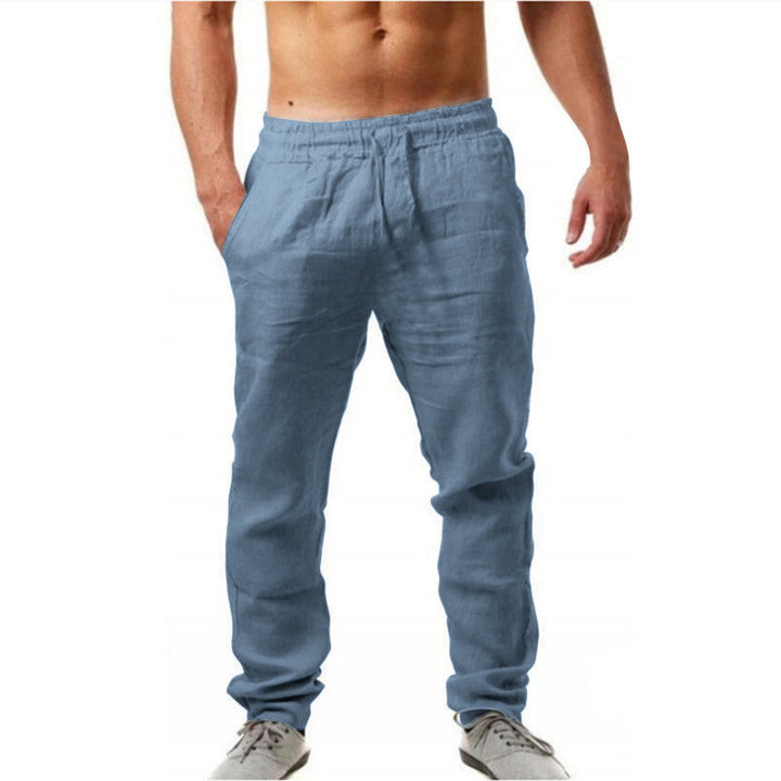 Men's airy linen pants in relaxed fit with practical drawstring Lisslune