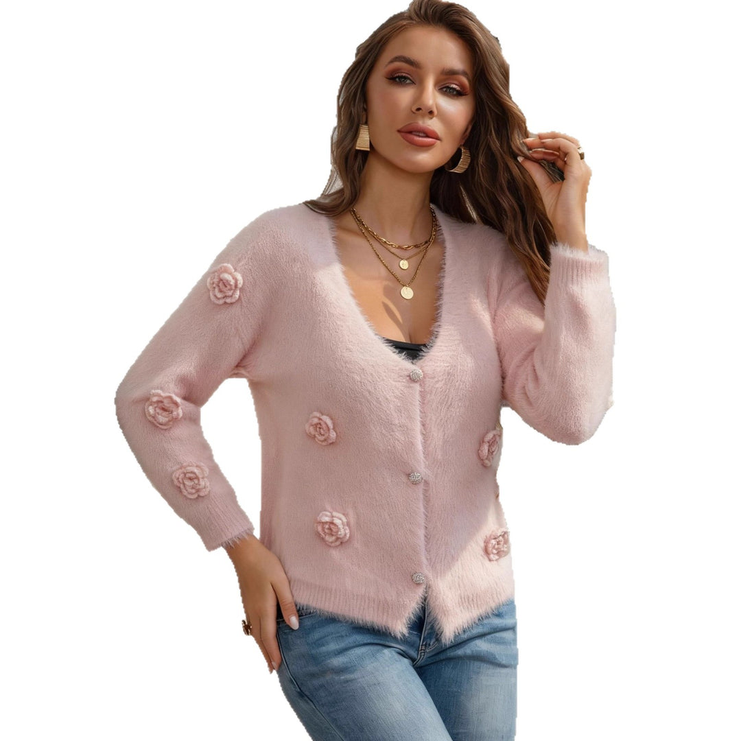 Women's soft cardigan with floral design Lisslune