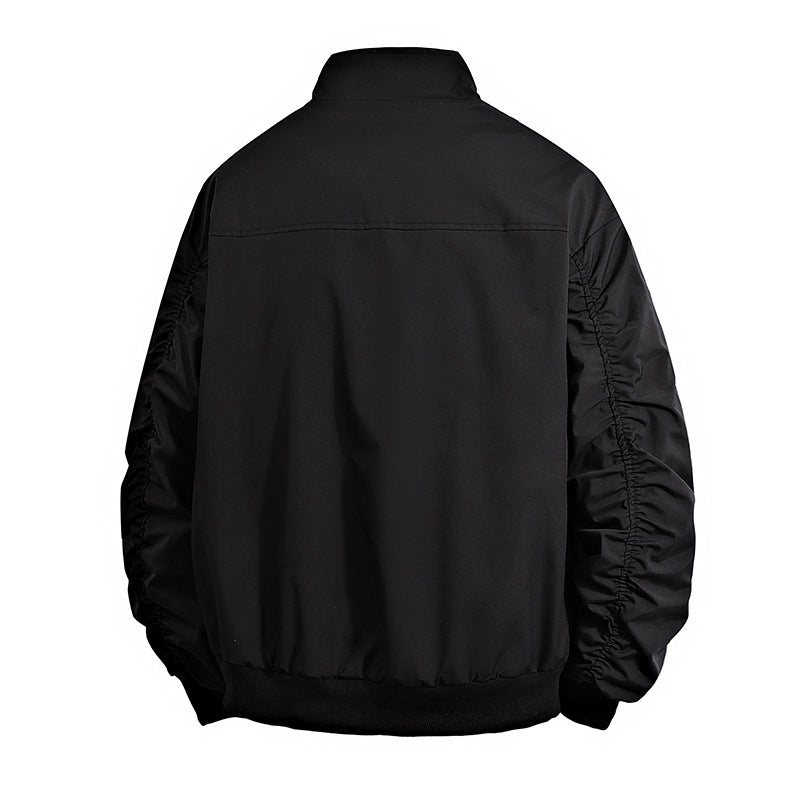 Men's transitional jacket with high collar and practical zip pockets Lisslune