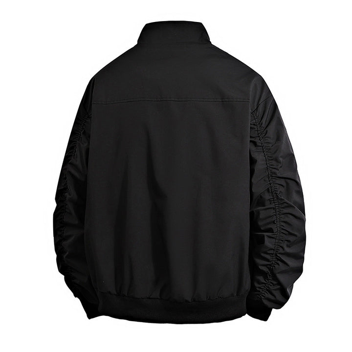 Men's transitional jacket with high collar and practical zip pockets Lisslune