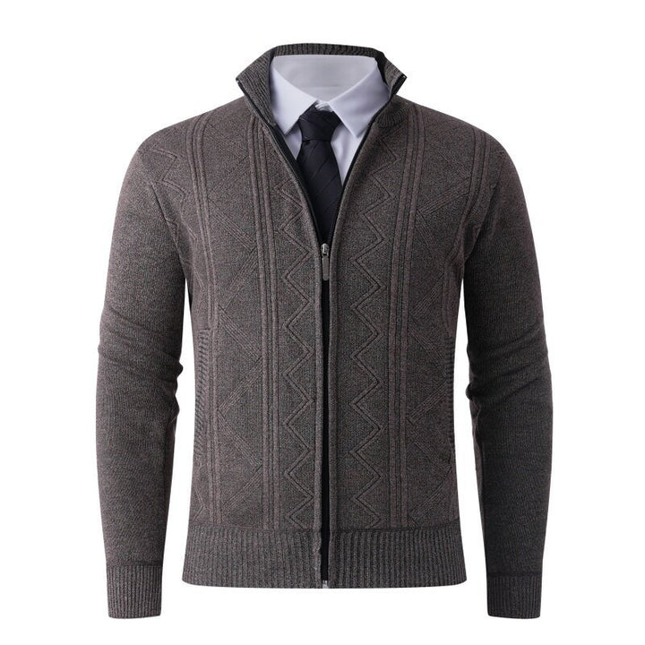 Men's cardigan with modern zipper and elegant patterns Lisslune