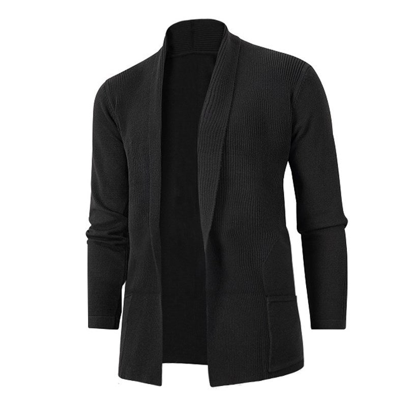 Men's fashionable cardigan with open cut and practical pockets Lisslune