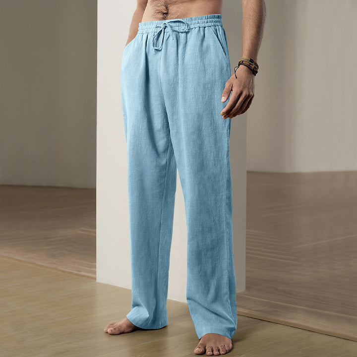 Men Comfortable Casual Pants with Elastic Waistband Lisslune