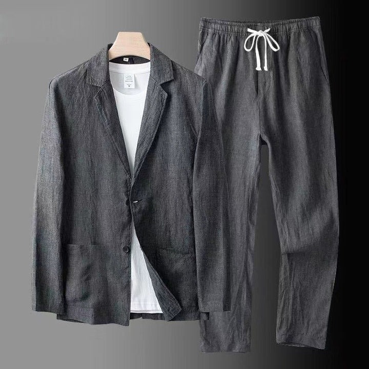 Men's casual suit set made of airy cotton Lisslune