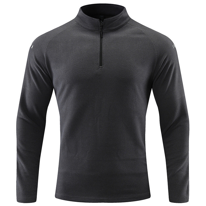 Men's functional sweater with short zipper Lisslune