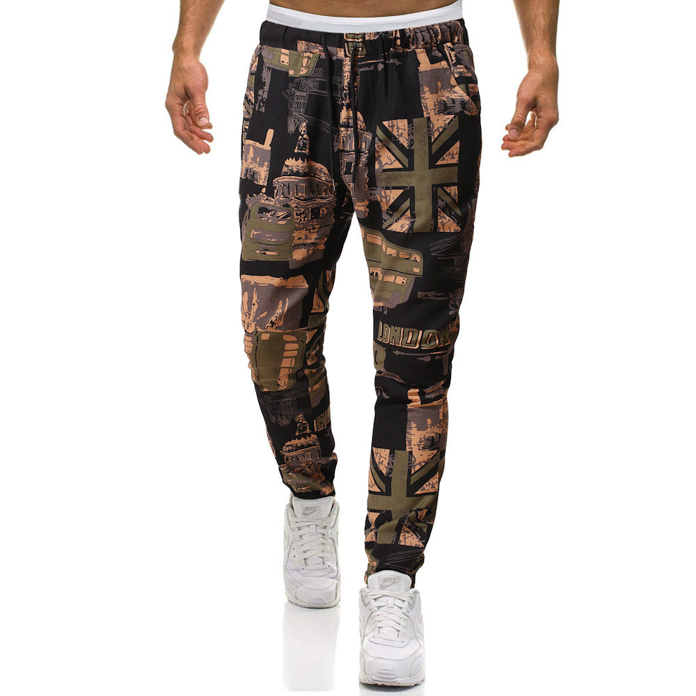 Men's fashionable sports pants with unique pattern Lisslune