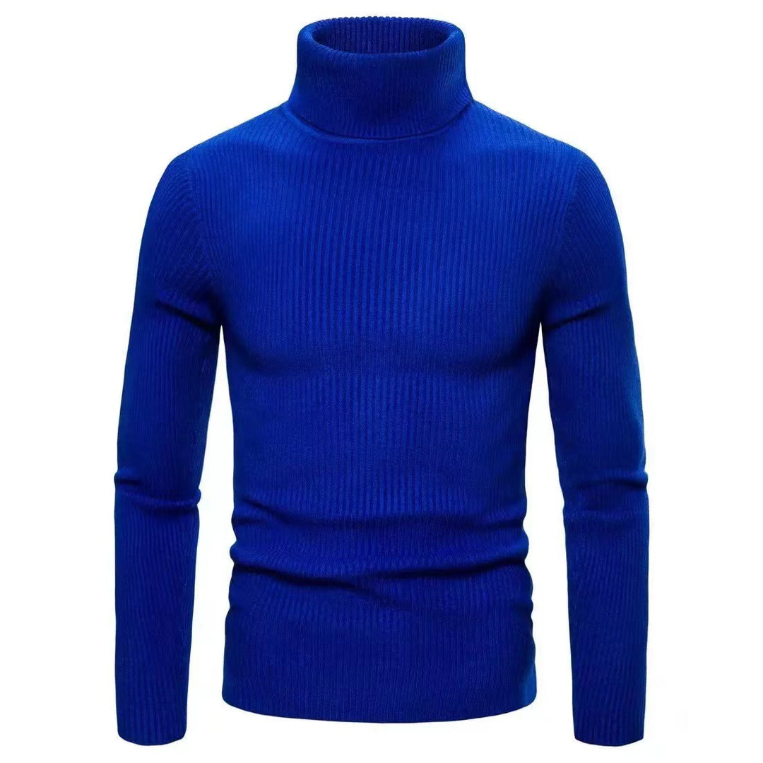 Men's Stand Collar Sweater made of Ribbed Knit Lisslune
