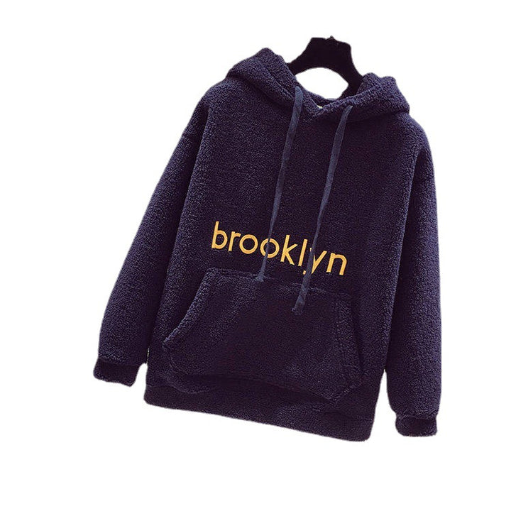 Ladies Cozy Fleece Hoodie with Kangaroo Pocket Lisslune