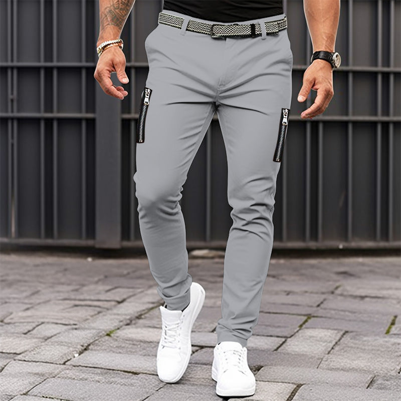 Men's fashionable Slim-Fit pants with zipper pockets Lisslune