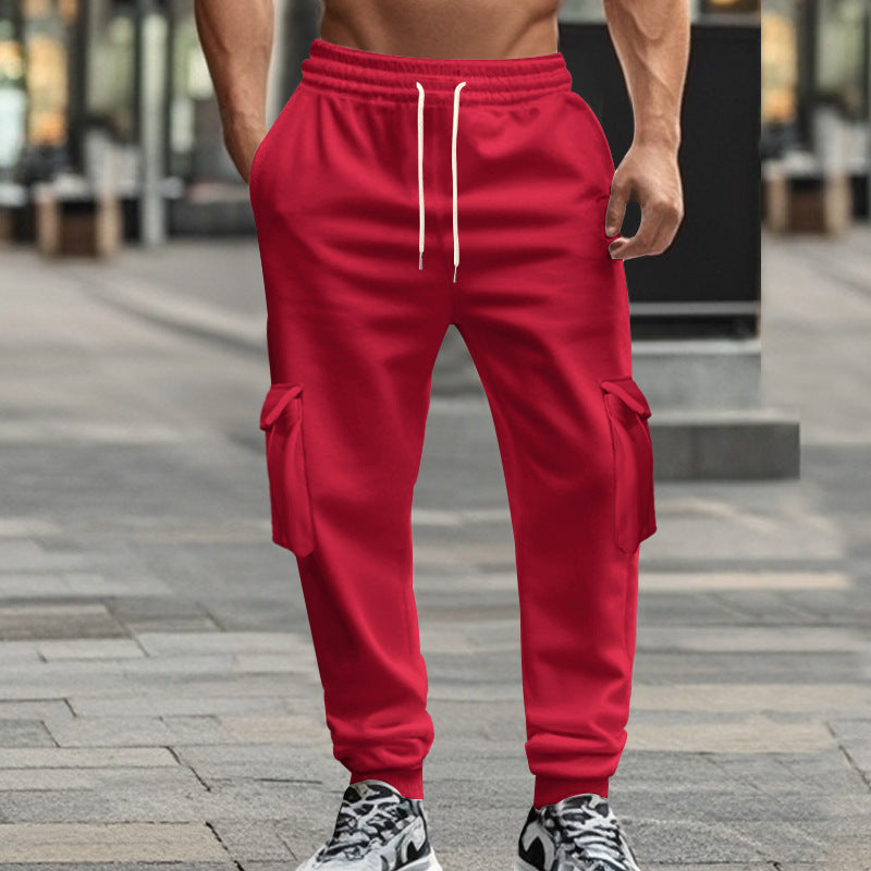 Men's cargo jogging pants with elastic waistband and practical pockets Lisslune