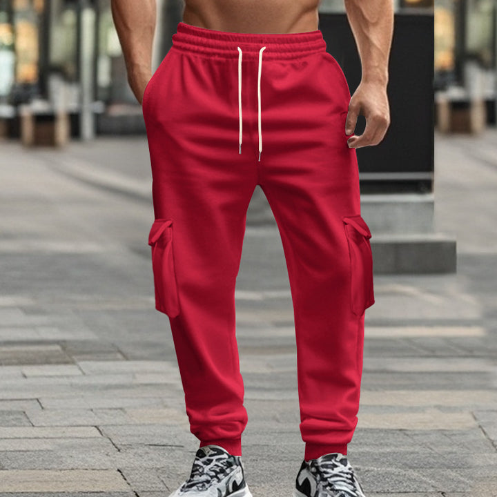 Men's cargo jogging pants with elastic waistband and practical pockets Lisslune