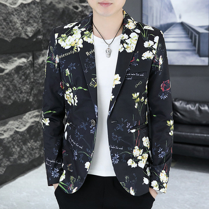 Men's stylish floral blazer Lisslune