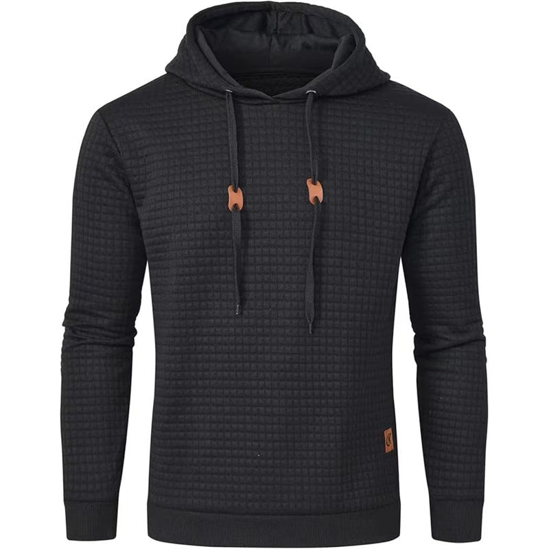 Men's hooded sweater with textured design Lisslune