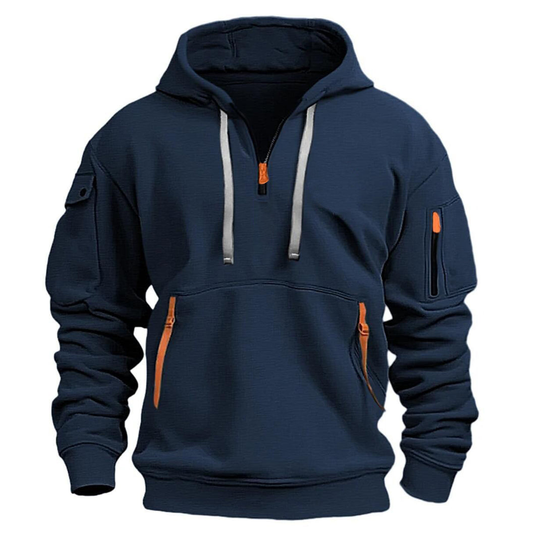 Men's functional hoodie with stylish zip pockets Lisslune