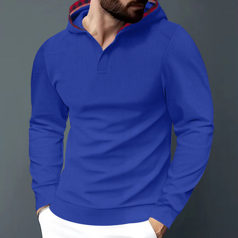 Men's long sleeve hoodie with modern cut and contrasting hood Lisslune