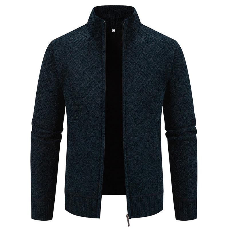 Men's cardigan with modern check pattern Lisslune