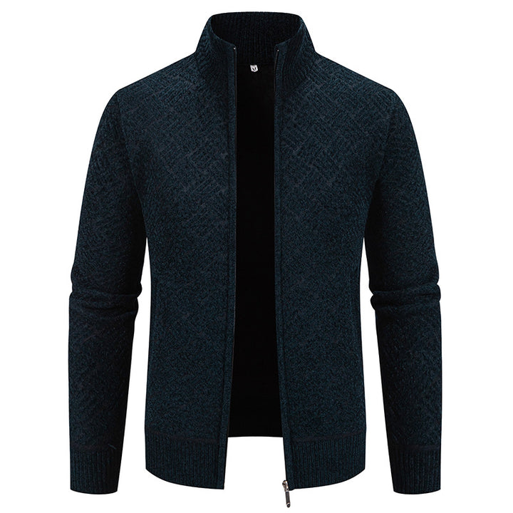 Men's cardigan with modern check pattern Lisslune