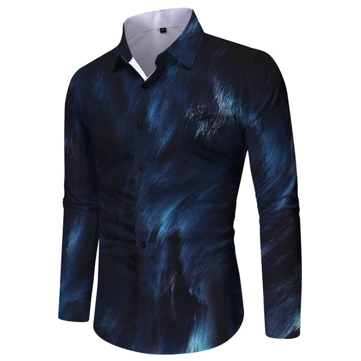 Men's long sleeve shirt with modern check pattern and fitted cut Lisslune