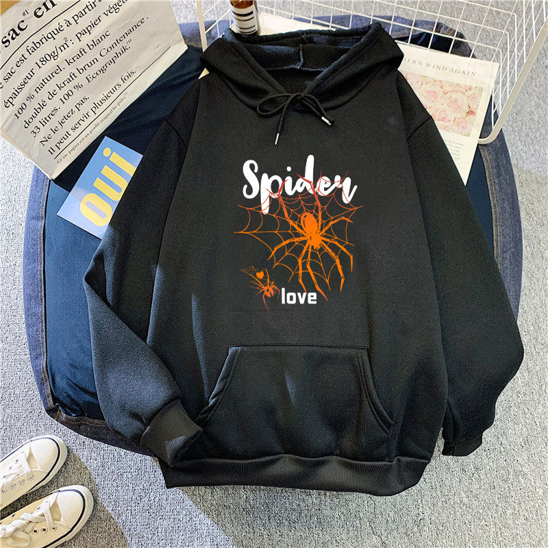 Women's hoodie with creative spider design Lisslune